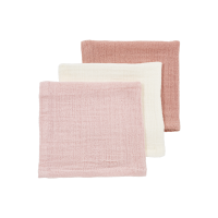 Meyco Σετ 100% Βαμβακερές Μουσελίνες 70X70Cm (3 Τμχ.) - Soft Rose/Rose/Natural