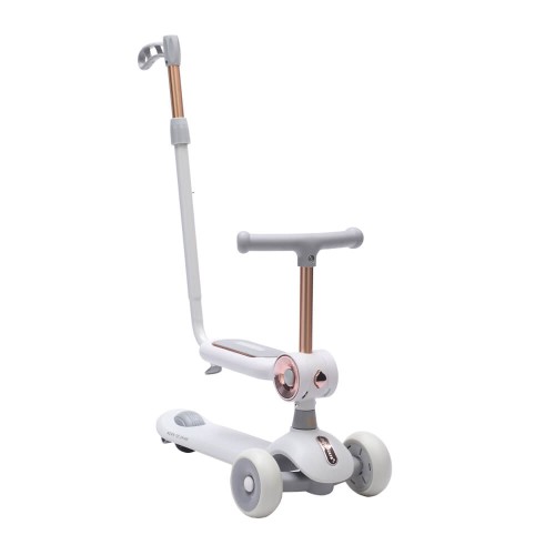 Bebe Stars X-Ride 3 in 1 Grey Παιδικό Πατίνι με LED & Ποδήλατο Ισορροπίας