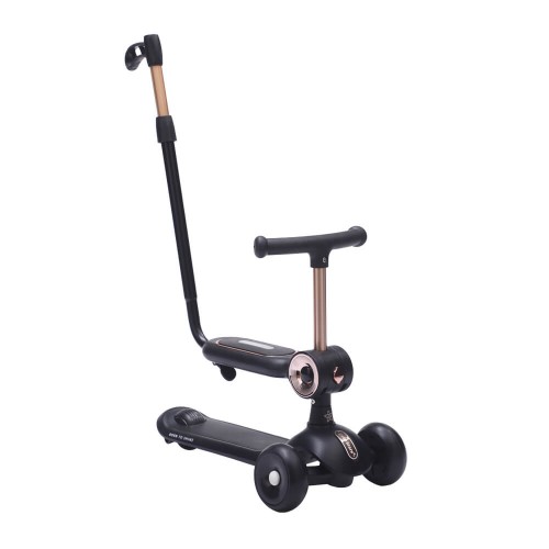 Bebe Stars X-Ride 3 in 1 Black Παιδικό Πατίνι με LED & Ποδήλατο Ισορροπίας