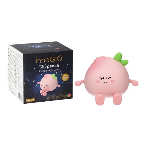 InnoGIO GIOpeach Φωτιστικό Νυκτός Σιλικόνης Ροδάκινο με USB-C & Timer 30'