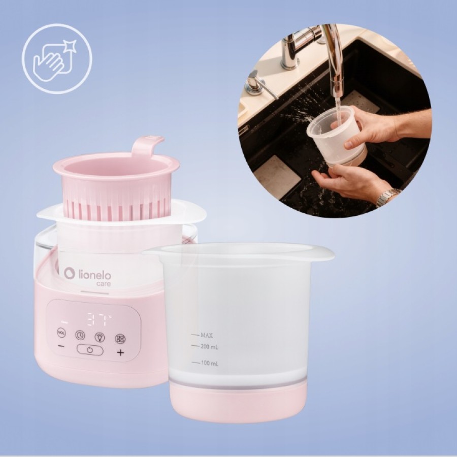 Lionelo ThermUP 4.0 Θερμαντήρας Μπιμπερό Pink με Αποστείρωση & Ψηφιακή Οθόνη