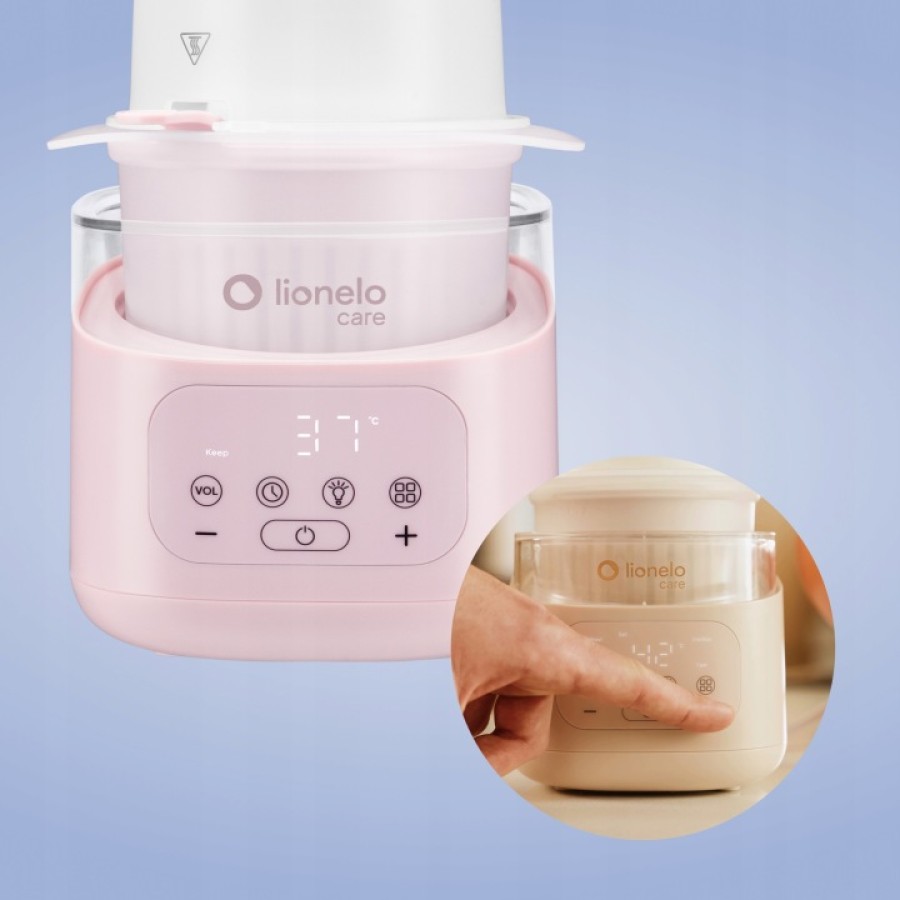Lionelo ThermUP 4.0 Θερμαντήρας Μπιμπερό Pink με Αποστείρωση & Ψηφιακή Οθόνη