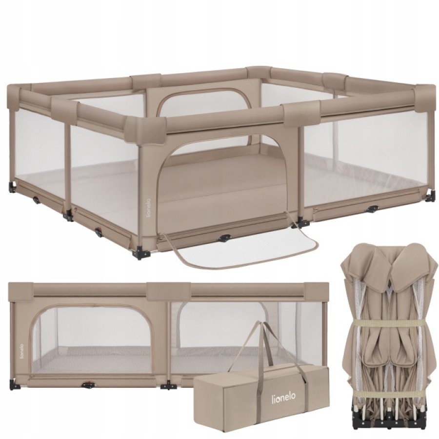 Lionelo Florence XL Easy Fold Πάρκο Παιχνιδιού 180x200cm Αναδιπλούμενο  Beige Sand