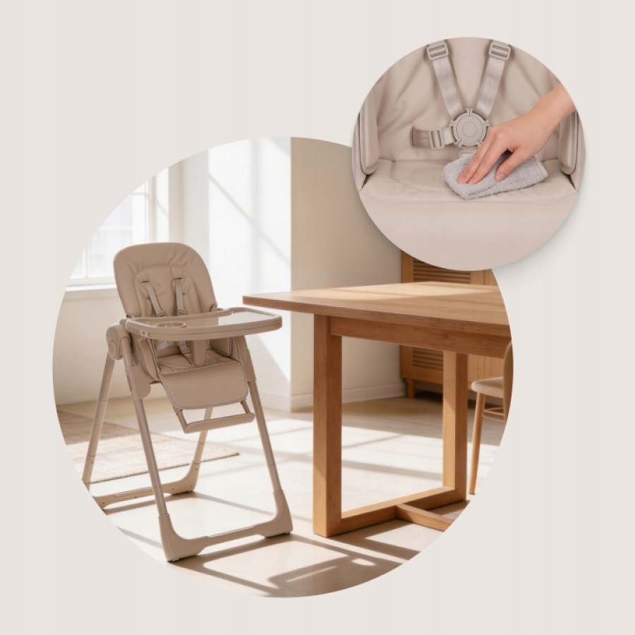 Lionelo Linn Plus Καρεκλάκι Φαγητού Beige Taupe