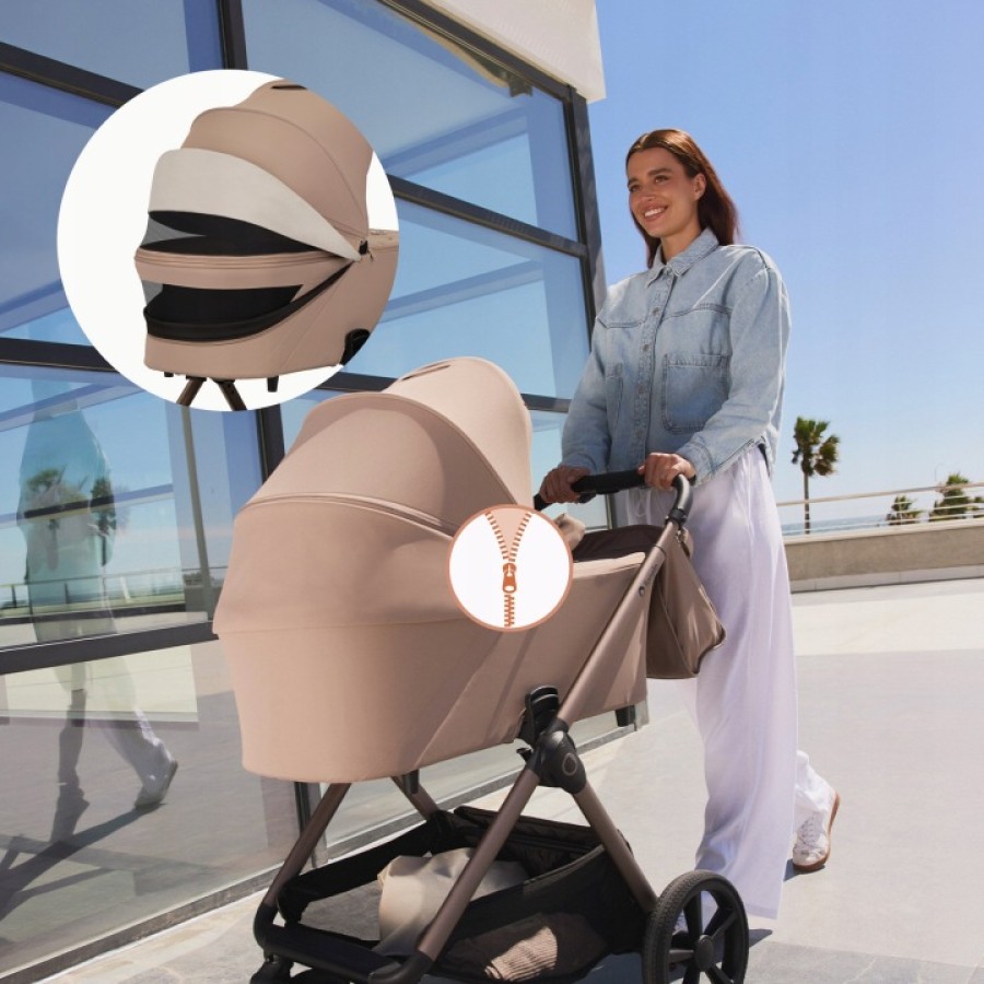 Lionelo Carmine Καρότσι Βρεφικό 3 Σε 1 Έως 22Kg Beige Sand