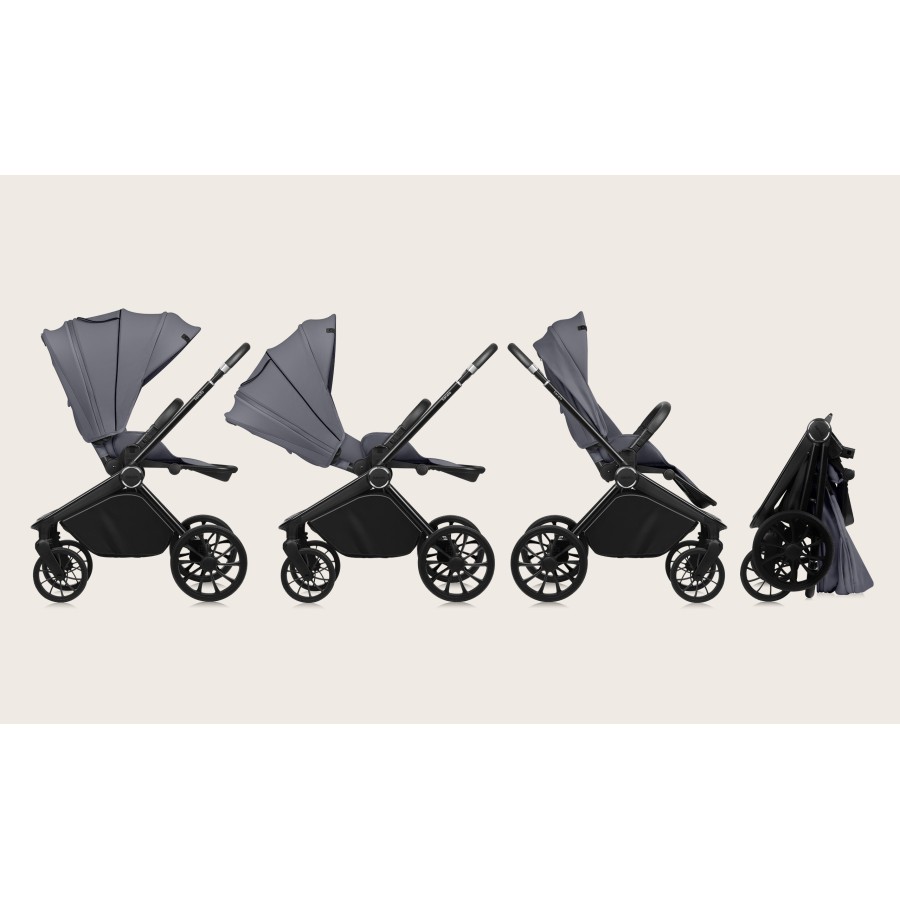 Lionelo Mika Plus Καρότσι Βρεφικό Με Αναστροφή Έως 22 Kg Gray Stone