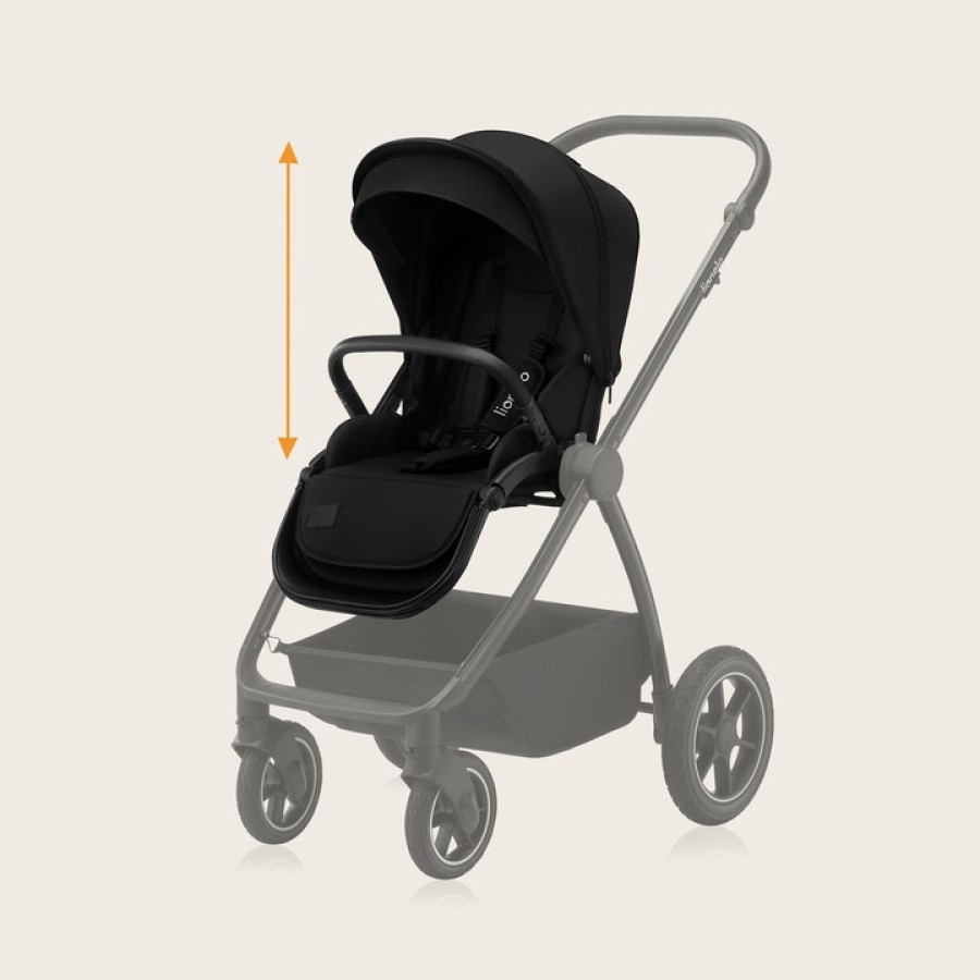 Lionelo Meril Καρότσι Βρεφικό Έως 22Kg 3 Σε 1 Black Onyx