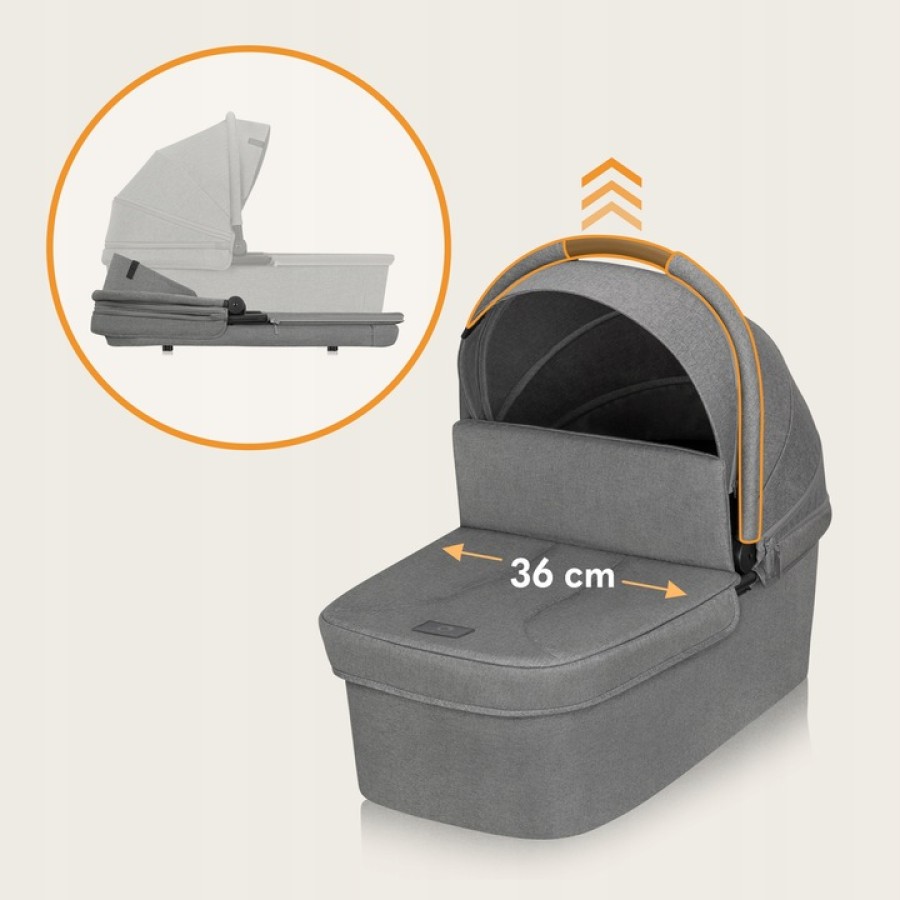 Lionelo Meril Καρότσι Βρεφικό Έως 22Kg 3 Σε 1 Gray Stone