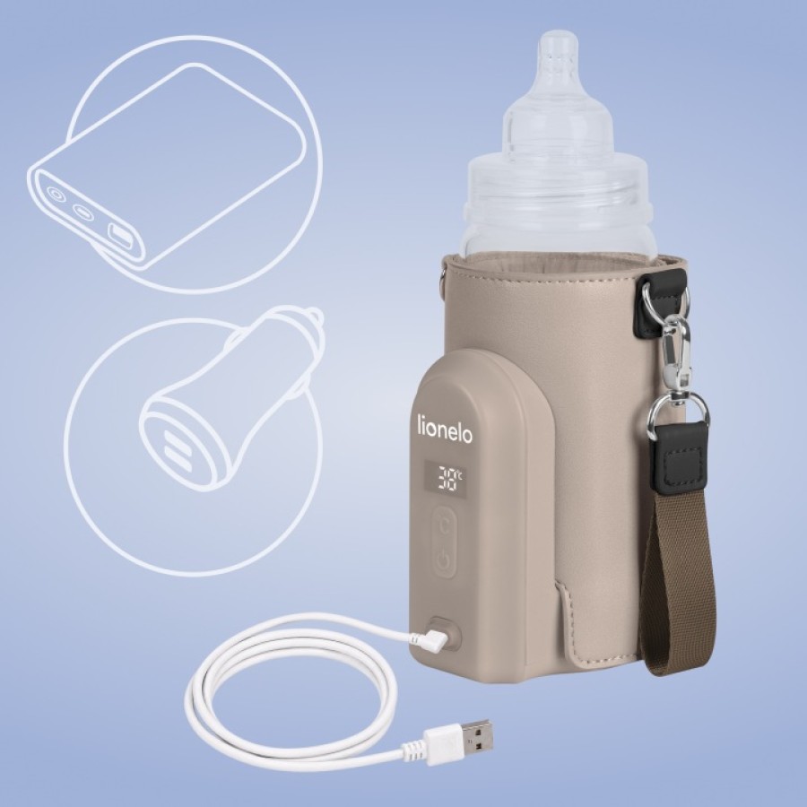 Lionelo Thermup Go Evo Θερμαντήρας Ταξιδίου Beige Taupe