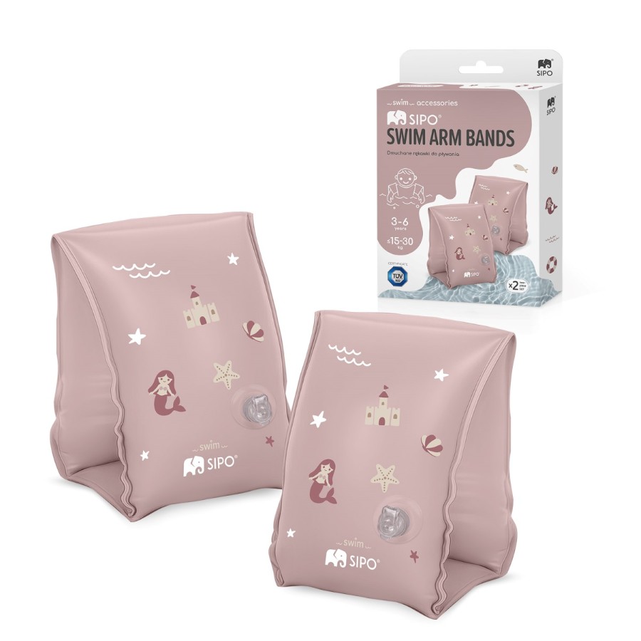 SIPO Παιδικά Μπρατσάκια Κολύμβησης 3-6 Ετών Pink 15-30kg με Διπλούς Αεροθαλάμους
