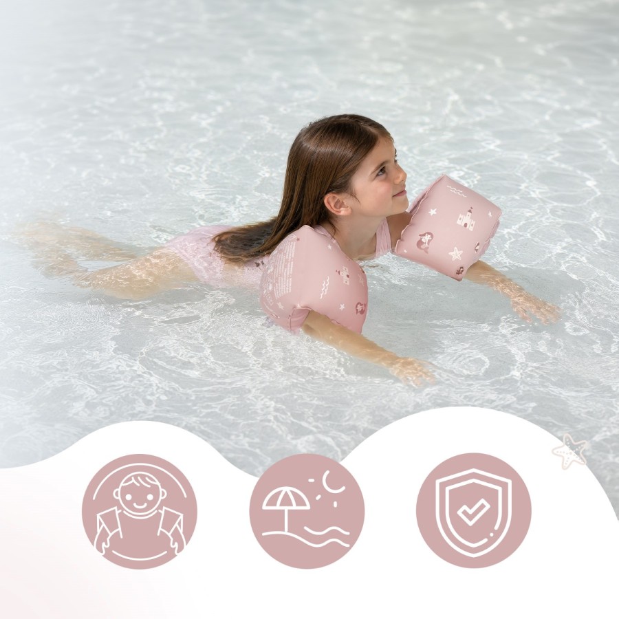 SIPO Παιδικά Μπρατσάκια Κολύμβησης 3-6 Ετών Pink 15-30kg με Διπλούς Αεροθαλάμους