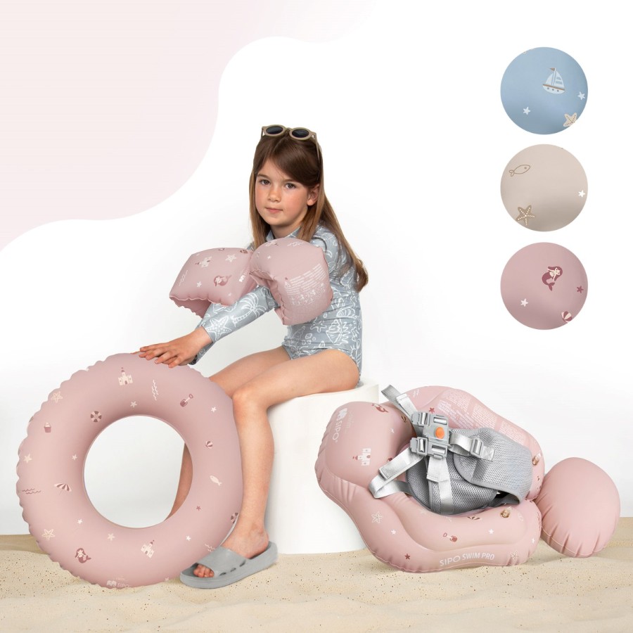 SIPO Παιδικά Μπρατσάκια Κολύμβησης 3-6 Ετών Pink 15-30kg με Διπλούς Αεροθαλάμους