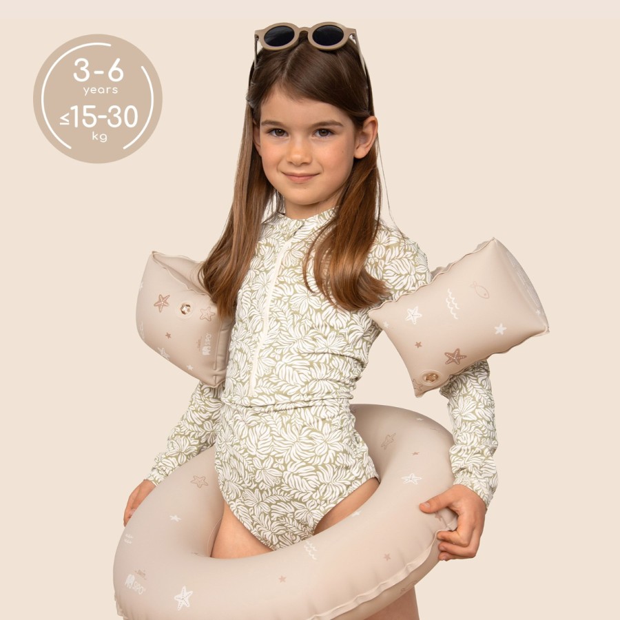 SIPO Παιδικά Μπρατσάκια Κολύμβησης 3-6 Ετών Sand 15-30kg με Διπλούς Αεροθαλάμους