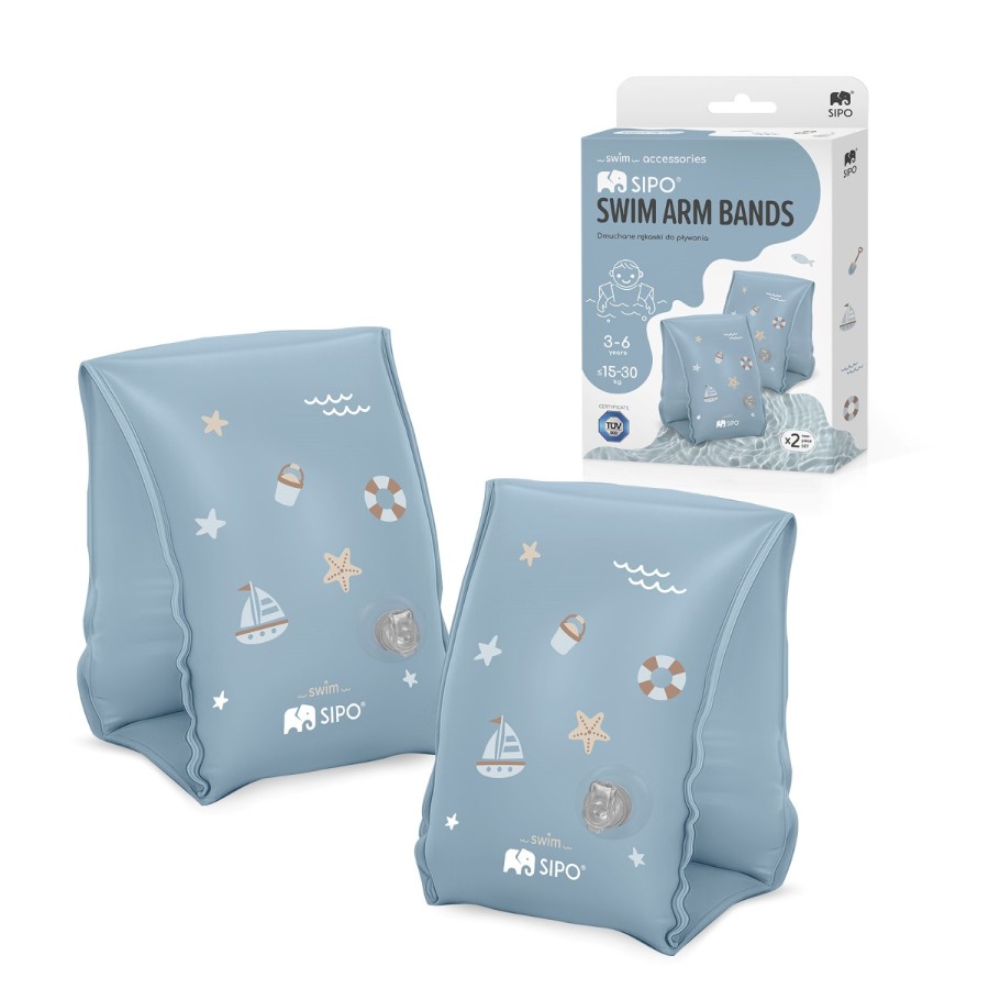 SIPO Παιδικά Μπρατσάκια Κολύμβησης 3-6 Ετών BLUE 15-30kg με Διπλούς Αεροθαλάμους