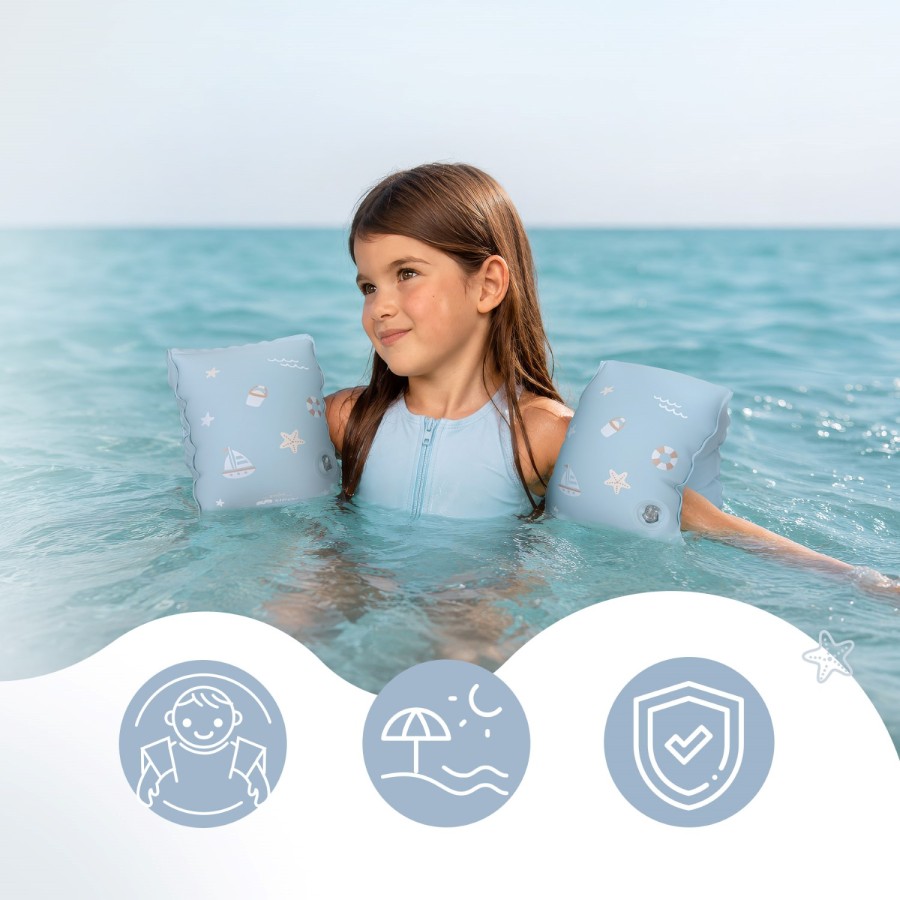 SIPO Παιδικά Μπρατσάκια Κολύμβησης 3-6 Ετών BLUE 15-30kg με Διπλούς Αεροθαλάμους