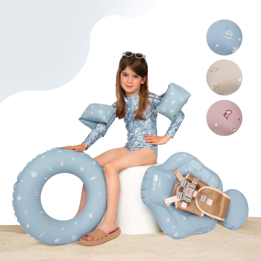 SIPO Παιδικά Μπρατσάκια Κολύμβησης 3-6 Ετών BLUE 15-30kg με Διπλούς Αεροθαλάμους