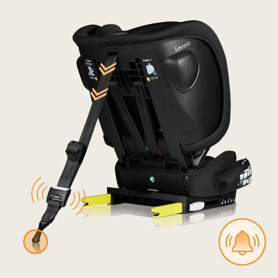 Lionelo Nelly I-Size Isofix Κάθισμα Αυτοκινήτου 76-150Cm/9-36Kg Black Carbon