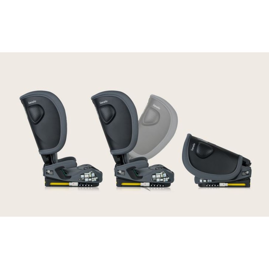 Lionelo Nelly I-Size Isofix Κάθισμα Αυτοκινήτου 76-150Cm/9-36Kg Black Carbon