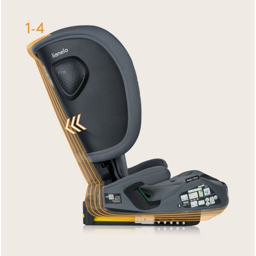 Lionelo Nelly I-Size Isofix Κάθισμα Αυτοκινήτου 76-150Cm/9-36Kg Black Carbon