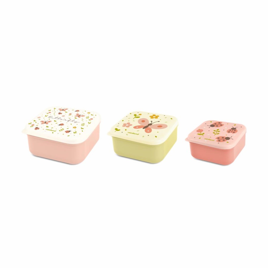 Miniland Παιδικο Σετ Δοχειων Snackbox-3 Butterfly