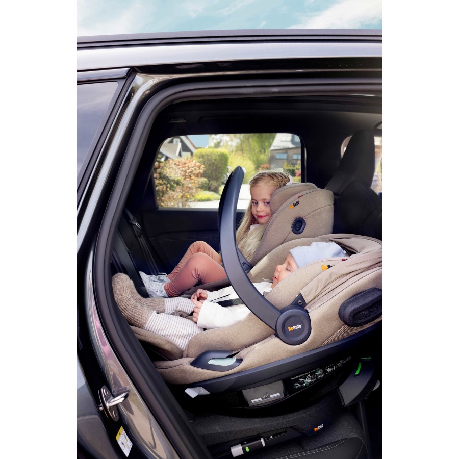 BeSafe Go Beyond i-Size Βρεφικό Κάθισμα Αυτοκινήτου Dark Sand Soft Breeze 40-87cm (0-13kg) 