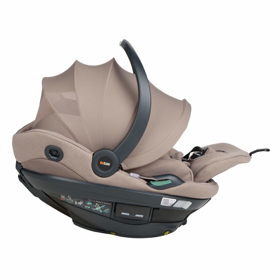 BeSafe Go Beyond i-Size Βρεφικό Κάθισμα Αυτοκινήτου Dark Sand Soft Breeze 40-87cm (0-13kg) 