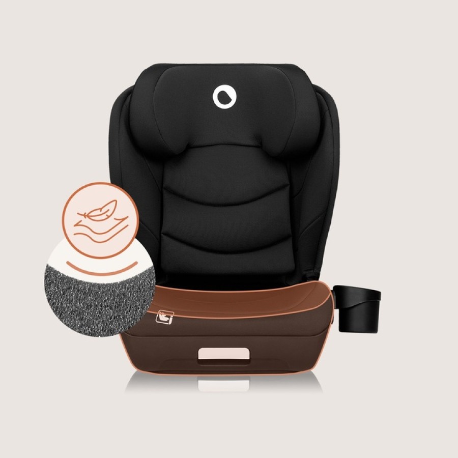 Lionelo Neal I-Size Isofix Κάθισμα Αυτοκινήτου 100-150 Cm Black Carbon
