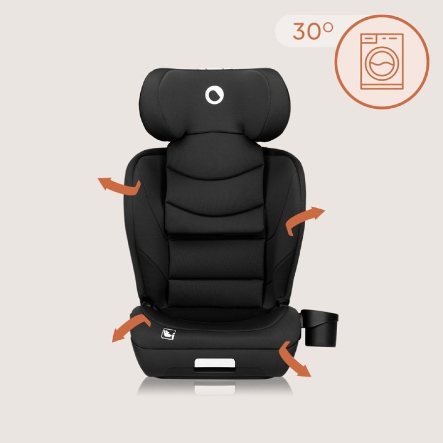 Lionelo Neal I-Size Isofix Κάθισμα Αυτοκινήτου 100-150 Cm Black Carbon