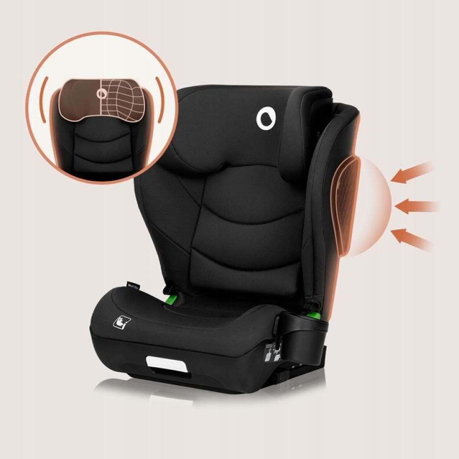Lionelo Neal I-Size Isofix Κάθισμα Αυτοκινήτου 100-150 Cm Black Carbon