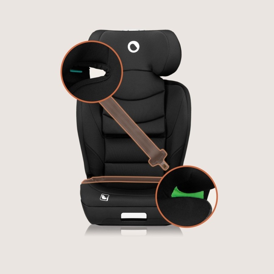 Lionelo Neal I-Size Isofix Κάθισμα Αυτοκινήτου 100-150 Cm Black Carbon