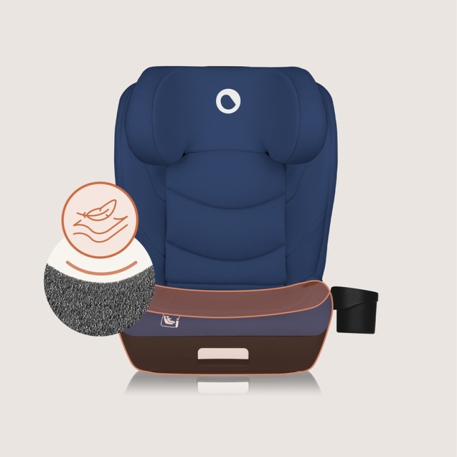 Lionelo Neal I-Size Isofix Κάθισμα Αυτοκινήτου 100-150 Cm Blue Navy