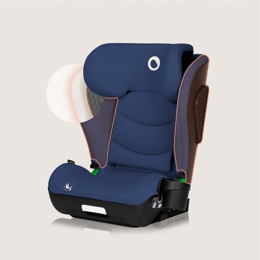Lionelo Neal I-Size Isofix Κάθισμα Αυτοκινήτου 100-150 Cm Blue Navy