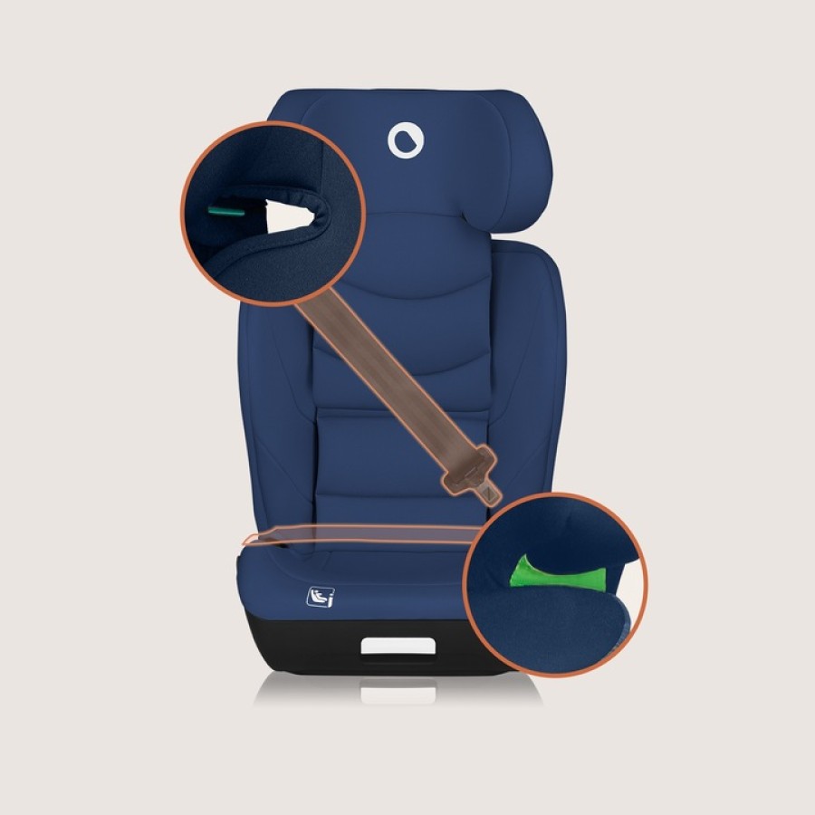 Lionelo Neal I-Size Isofix Κάθισμα Αυτοκινήτου 100-150 Cm Blue Navy