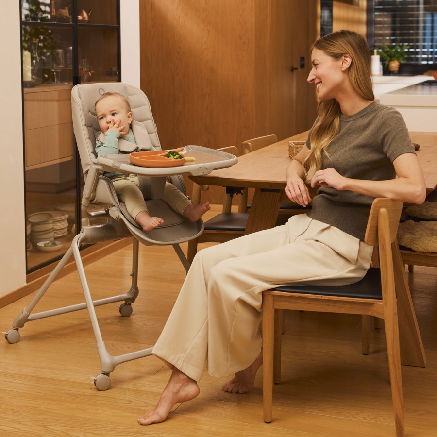Lionelo Maddie Set Λίκνο-Ρηλάξ & Καρεκλάκι Φαγητού 3 Σε 1 Beige