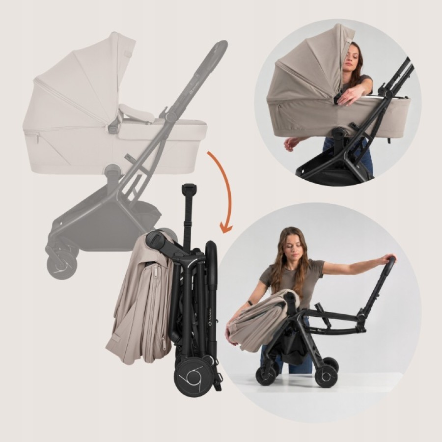 Lionelo Sia Flex Καρότσι Ταξιδίου 2 Σε 1 Έως 22Kg Beige Sand