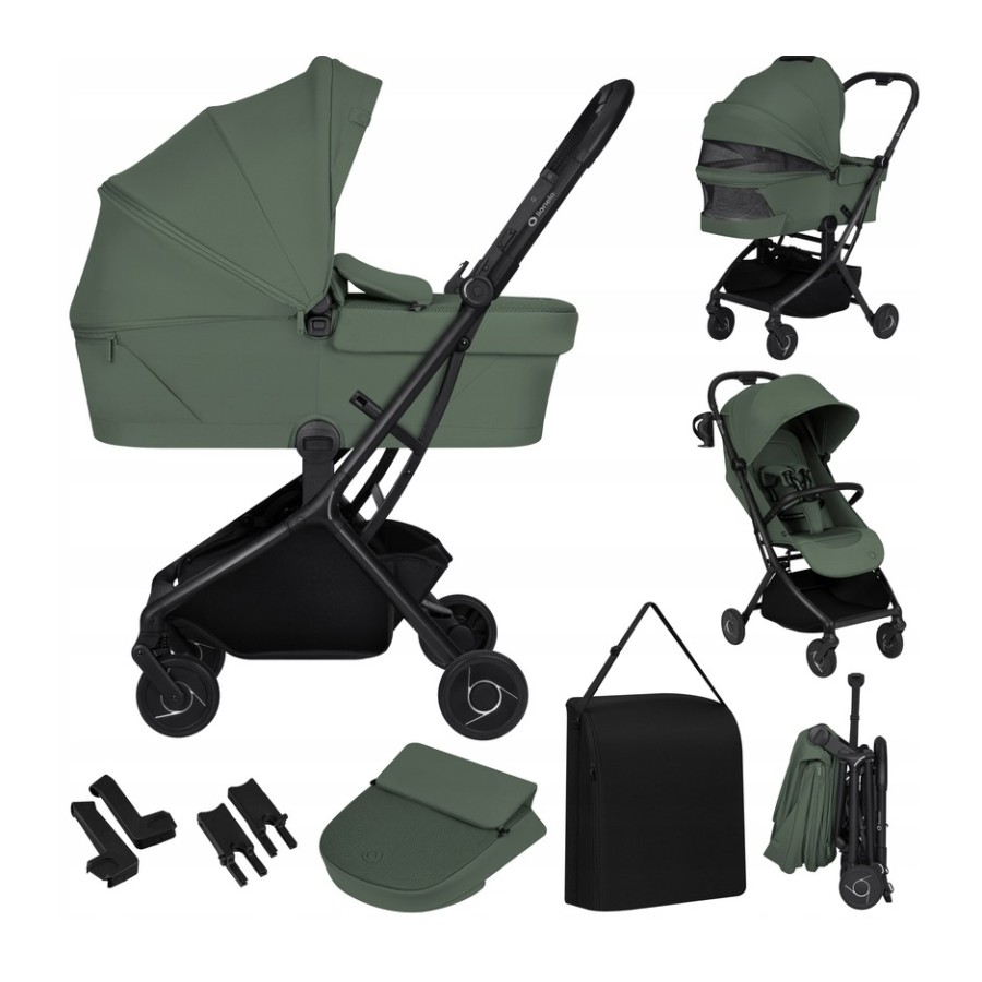 Lionelo Sia Flex Καρότσι Ταξιδίου 2 Σε 1 Έως 22Kg Green Emerald