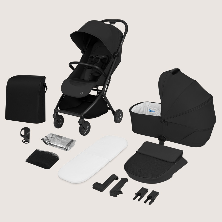 Lionelo Sia Flex Καρότσι Ταξιδίου 2 Σε 1 Έως 22Kg Black Onyx