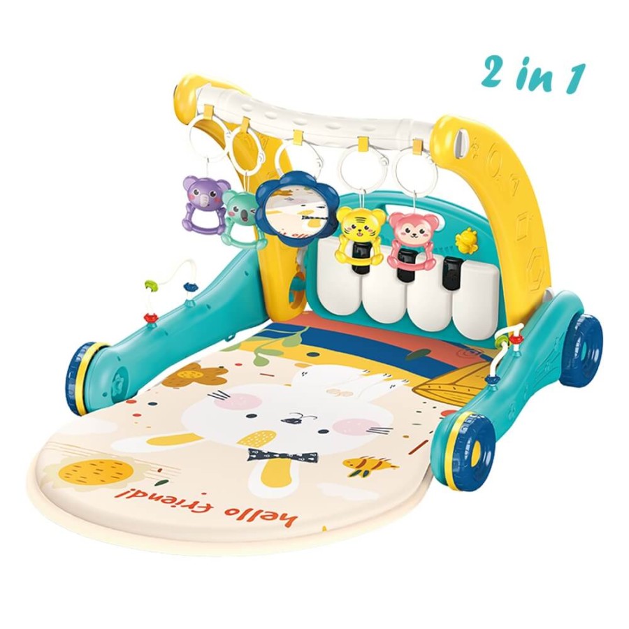 Bebe Stars Piano Bunny 2 in 1 Γυμναστήριο Μωρού & Περπατούρα με Μουσικό Πιάνο
