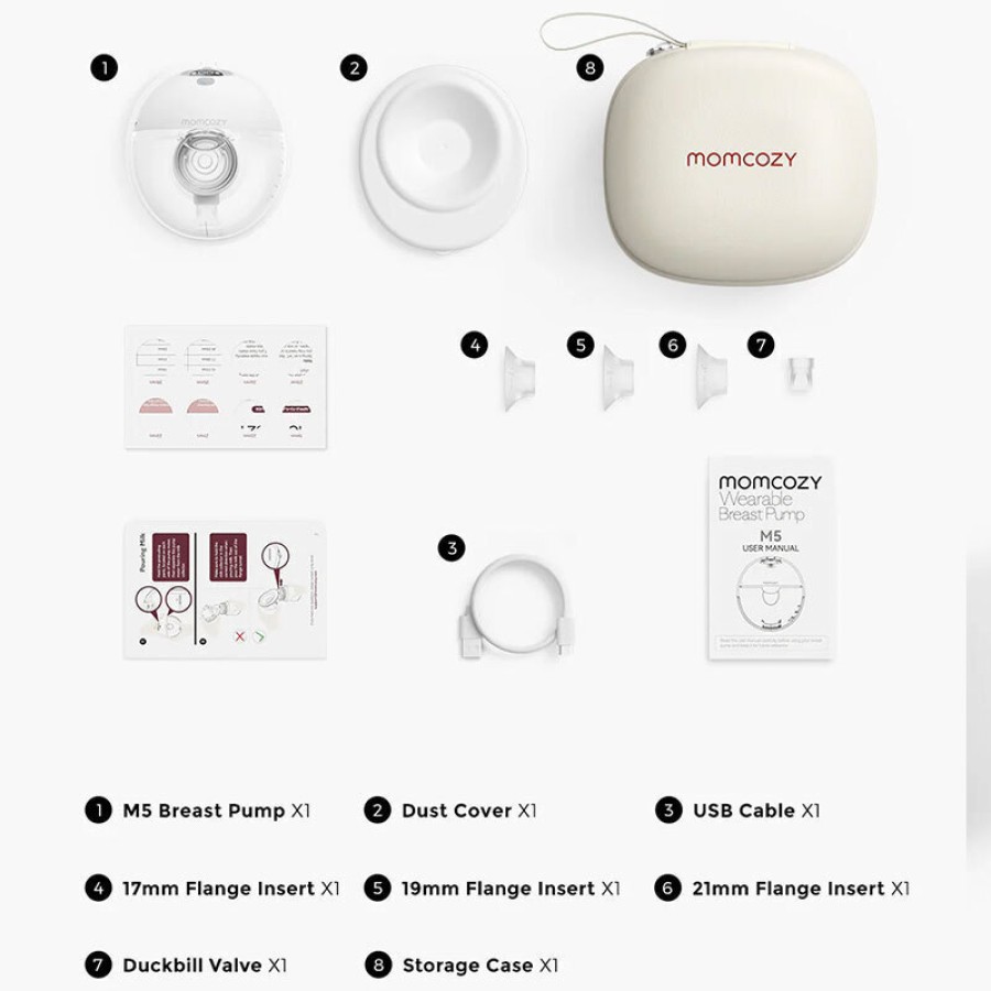 Momcozy M5 Hands Free Μονό Ηλεκτρικό Θήλαστρο Wearable Γκρι | Ασύρματο Θήλαστρο Χωρίς Χέρια