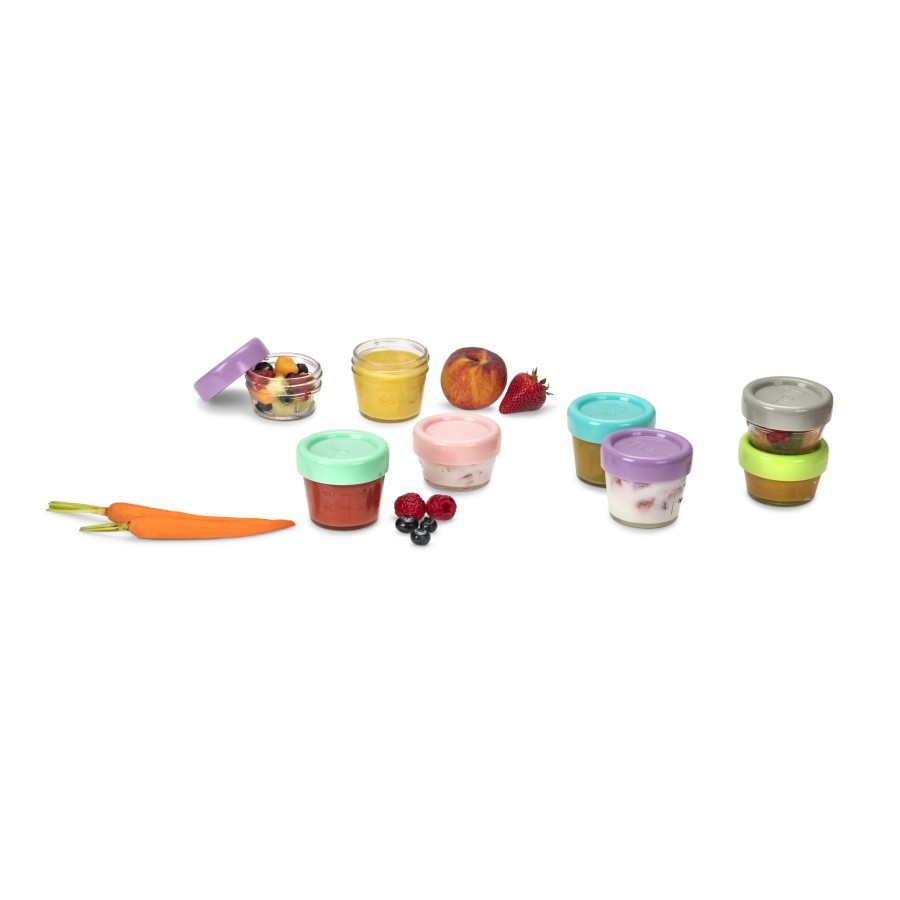 Melii – Glass Baby Food Containers (60 Ml Set Of 6 120 Ml Set Of 6)