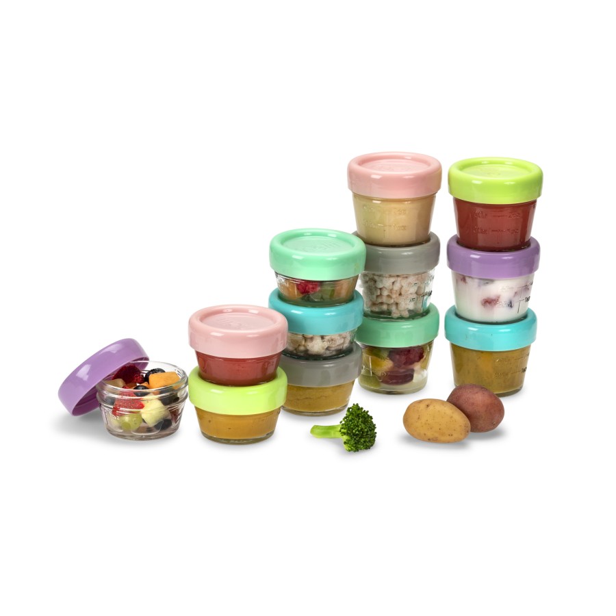 Melii – Glass Baby Food Containers (60 Ml Set Of 6 120 Ml Set Of 6)