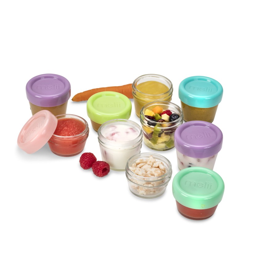 Melii – Glass Baby Food Containers (60 Ml Set Of 6 120 Ml Set Of 6)