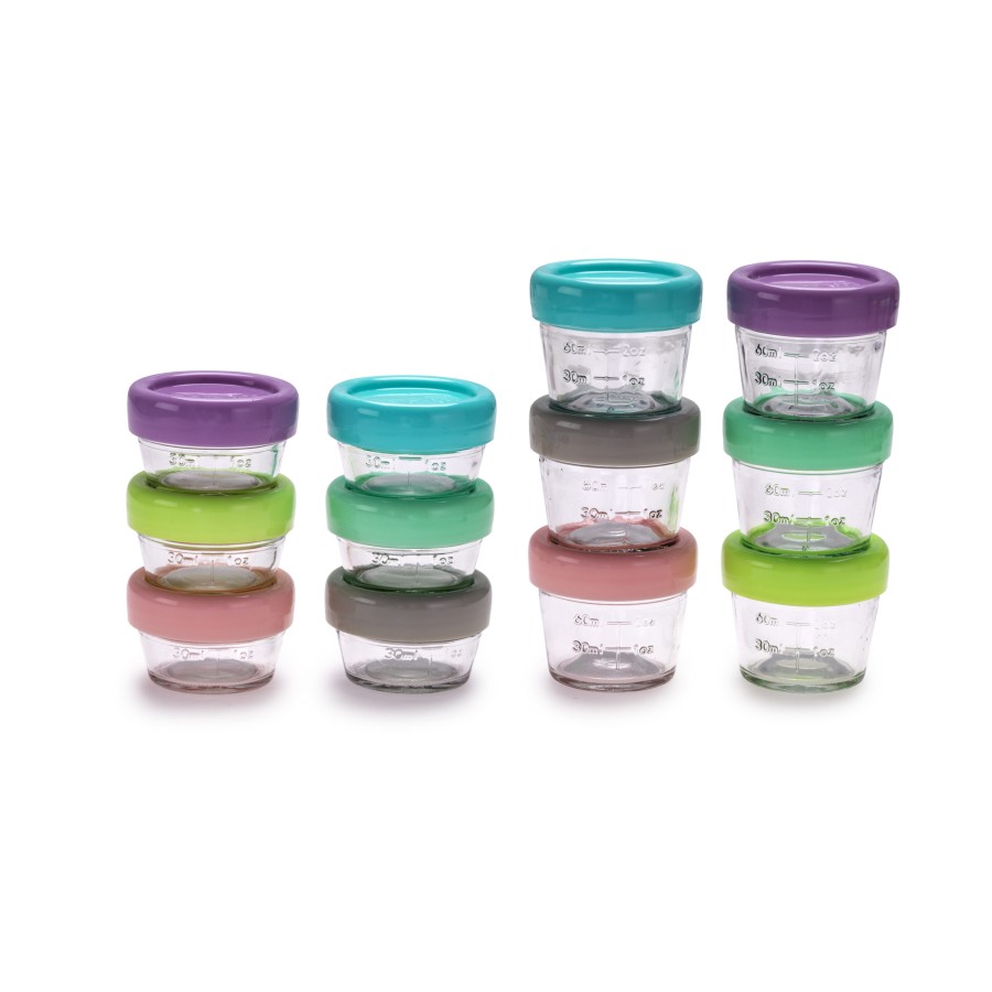 Melii – Glass Baby Food Containers (60 Ml Set Of 6 120 Ml Set Of 6)