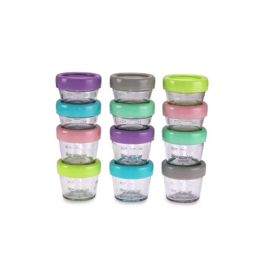 Melii – Glass Baby Food Containers (60 Ml Set Of 6 120 Ml Set Of 6)