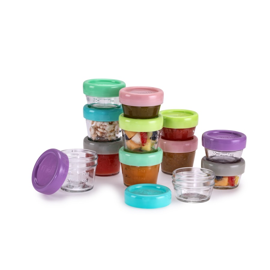 Melii – Glass Baby Food Containers (60 Ml Set Of 6 120 Ml Set Of 6)