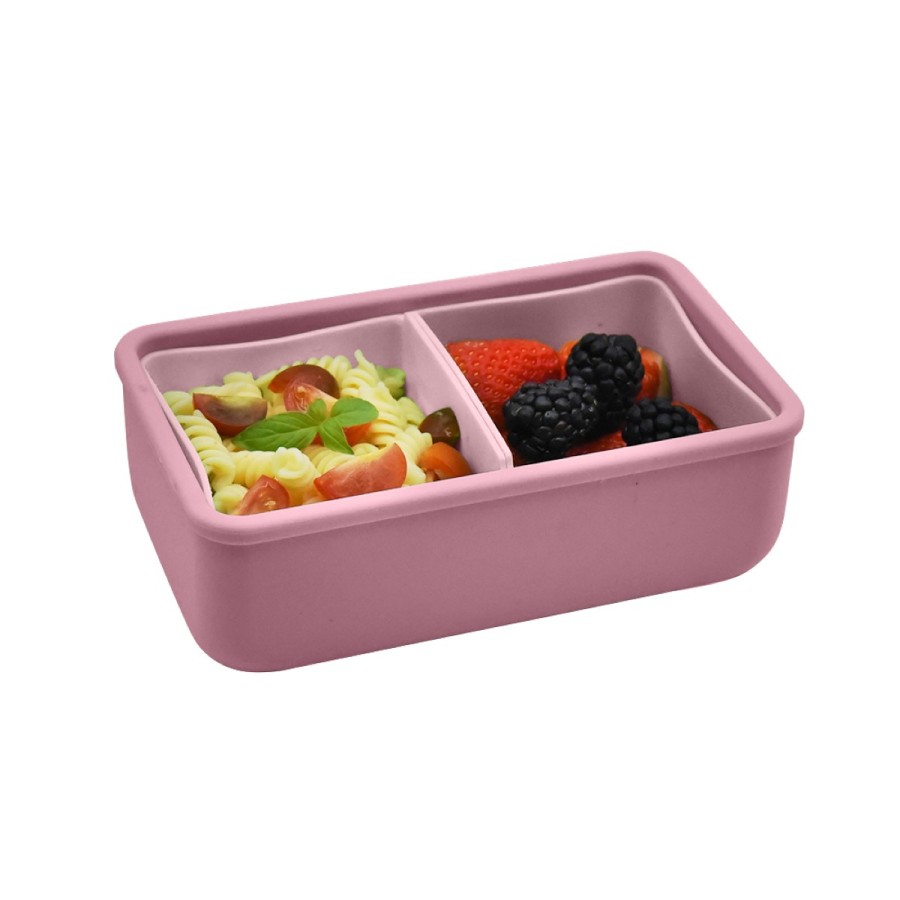 Melii – Bento Σιλικόνης 2 Θέσεων 700Ml Blush/Berry