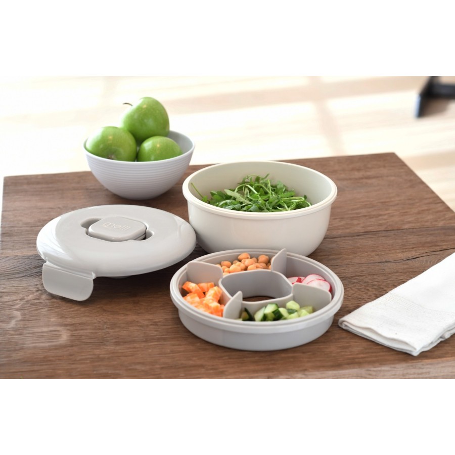 Melii – Δοχείο Για Σαλάτα 1600Ml - Warm Grey/Ivory