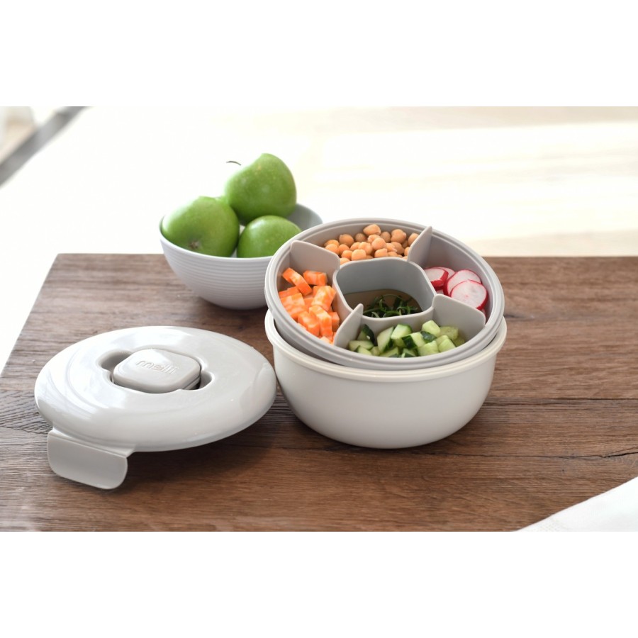 Melii – Δοχείο Για Σαλάτα 1600Ml - Warm Grey/Ivory