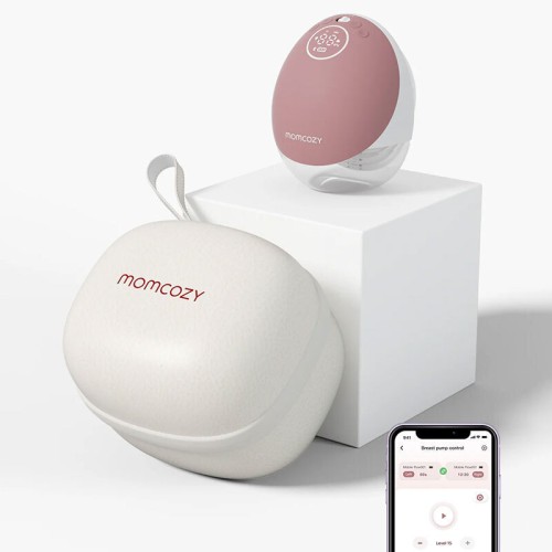 Momcozy M9 Ηλεκτρικό Θήλαστρο Hands-Free Μονό, Φορητό με App & Αναρρόφηση -300mmHg Κόκκινο