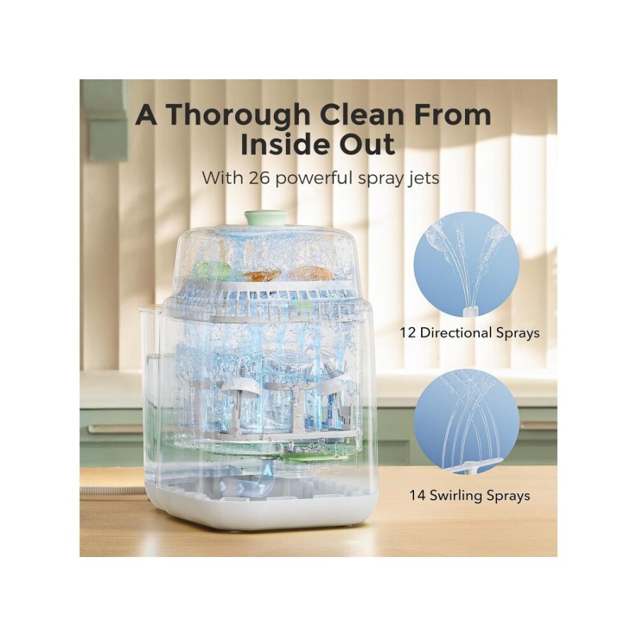 Momcozy KleanPal Pro Πλυντήριο Μπιμπερό & Αποστειρωτής 4 Μπιμπερό